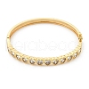 Brass Micro Pave Clear Cubic Zirconia Hinged Bangles for Women BJEW-K274-02G-4