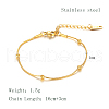 Stainless Steel Beaded Snake Chain Bracelets for Women AF2713-1-4