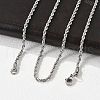 Tarnish Resistant 304 Stainless Steel Rope Chain Necklaces NJEW-E026-09P-2