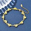 201 Stainless Steel Link Bracelets for Women BJEW-Z103-01G-01-1