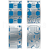 BENECREAT 4Pcs 4 Style 304 Stainless Steel Cutting Dies Stencils DIY-BC0003-57-1