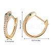 925 Sterling Silver Snake Hoop Earrings with Cubic Zirconia for Women JE960A-7