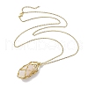 Crystal Stone Cage Pendant Necklaces NJEW-JN04759-04-2