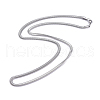 304 Stainless Steel Flat Snake Chains Necklaces NJEW-G340-04P-01-2