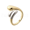 Brass Cuff Rings for Women RJEW-G347-04GP-4