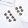 Light Gold Plated Alloy Enamel Pendants ENAM-R055-05B-7