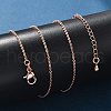 Brass Cable Chain Necklaces X-MAK-P011-01RG-4