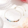 Chakra Theme Adjustable Natural Mixed Gemstone Braided Bead Bracelets for Women BJEW-JB11618-04-1