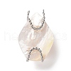 Natural White Shell Pendants SSHEL-C009-03P-2