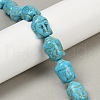Synthetic Howlite Bead Strands G-P228-14A-15x20mm-01-4