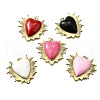 Brass Enamel Pendants KK-B136-08G-1