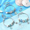 3Pcs 3 Styles Ocaen Theme European Beads Charm Bracelet Set for Women BJEW-JB11587-2