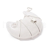 Natural Quartz Crystal Copper Wire Wrapped Pendants PALLOY-JF02686-05-3