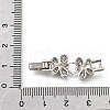Brass Micro Pave Clear Cubic Zirconia Fold Over Clasps KK-R222-07P-3