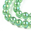 Electroplate Transparent Glass Beads Strands X-GLAA-T032-T8mm-AB17-3