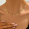 Stylish Stainless Steel Hollow Star Necklace & Stud Earrings Sets DL8962-3