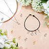 SUPERFINDINGS 12Pcs 2 Colors Brass Micro Pave Cubic Zirconia Charms KK-FH0007-76-5