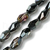 Transparent Electroplate Glass Beads Strands GLAA-K064-03A-2