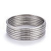 Non-Tarnish Fashion 304 Stainless Steel Buddhist Bangle Sets BJEW-L664-022A-P-8