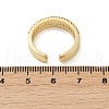 Brass Micro Pave Cubic Zirconia Cuff Rings for Women RJEW-F182-01G-5