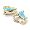 Rack Plating Brass Micro Pave Cubic Zirconia Lobster Claw Clasps KK-C041-03A-G-3