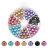 ARRICRAFT 70pcs 7 Colors Rondelle Spray Painted Acrylic Beads ACRP-AR0001-08-1