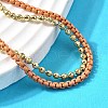 Brass Beaded Double Strand Bracelets BJEW-U040-02G-02-3