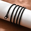 304 Stainless Steel Box Chain Necklaces NJEW-P244-01B-2