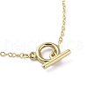 Rotated Hourglass Flat Round Alloy Pendant Necklaces for Women NJEW-G131-01E-3