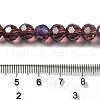 Electroplate Transparent Glass Beads Strands EGLA-A035-T8mm-L13-4