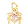 Brass Micro Pave Cubic Zirconia Pendants KK-S390-03G-01-1