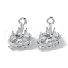Brass Micro Pave Clear Cubic Zirconia Pendants KK-H482-08P-1