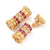 925 Sterling Silver Micro Pave Cubic Zirconia Screw Clasps STER-U001-05B-G-2