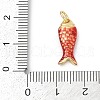 Brass Enamel Pendants KK-U062-22G-02-3