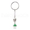Alloy Imitation Pearl Acrylic Plastic Keychain KEYC-JKC01162-3