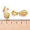 Teardrop 304 Stainless Steel Dangle Stud Earrings EJEW-C142-12G-5