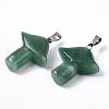 Natural Green Aventurine Pendants G-R480-02A-2