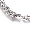 Unisex 304 Stainless Steel Curb Chain/Twisted Chain Bracelets X-STAS-D0002-40P-2