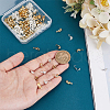   200Pcs 10 Styles Brass Bead Tips FIND-PH0020-84-3