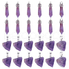 Unicraftale 24Pcs 2 Styles Natural Amethyst Pendants G-UN0001-12C-1