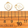 Light Gold Plated Alloy Enamel Pendants ENAM-R055-05A-3