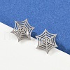 Non-Tarnish 304 Stainless Steel Spider Web Stud Earrings EJEW-G294-01P-3