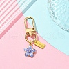 Alloy Enamel Flower Pendant Decorations HJEW-YW00002-4