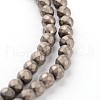 Vacuum Plating Non-magnetic Synthetic Hematite Beads Strands G-A140-18-3mm-1