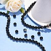 Natural Black Agate Beads Strands G-G391-8mm-01-6