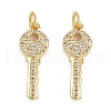 Brass Micro Pave Clear Cubic Zirconia Pendants KK-L231-12G-02-1