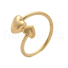 304 Stainless Steel Heart Cuff Rings for Women RJEW-A063-01D-G-2
