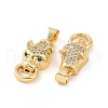 Brass Micro Pave Cubic Zirconia Pendants ZIRC-P106-32G-3