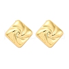 Rhombus 304 Stainless Steel Stud Earrings EJEW-A125-77G-4