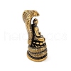 Brass Buddha Statue with Snake Display Decoration KK-D370-02AG-2